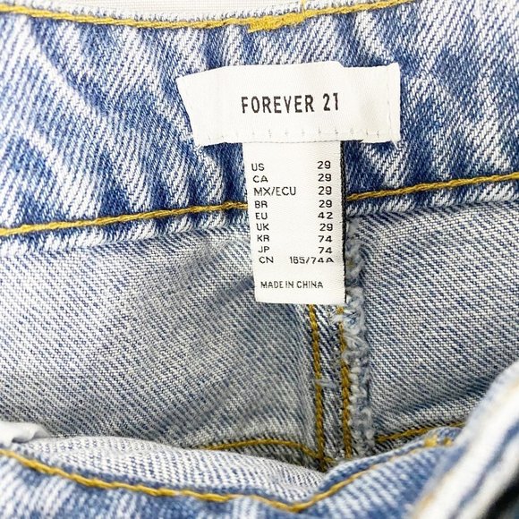 Forever 21 Mid Rise Concept Denim Shorts 29 - Picture 2 of 11